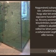 183 zuhanykabin szögletes